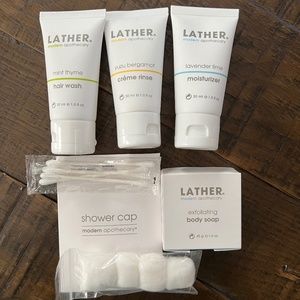 NEW!  Luxury Bath LATHER Modern Apothecary Sample Size Toiletries